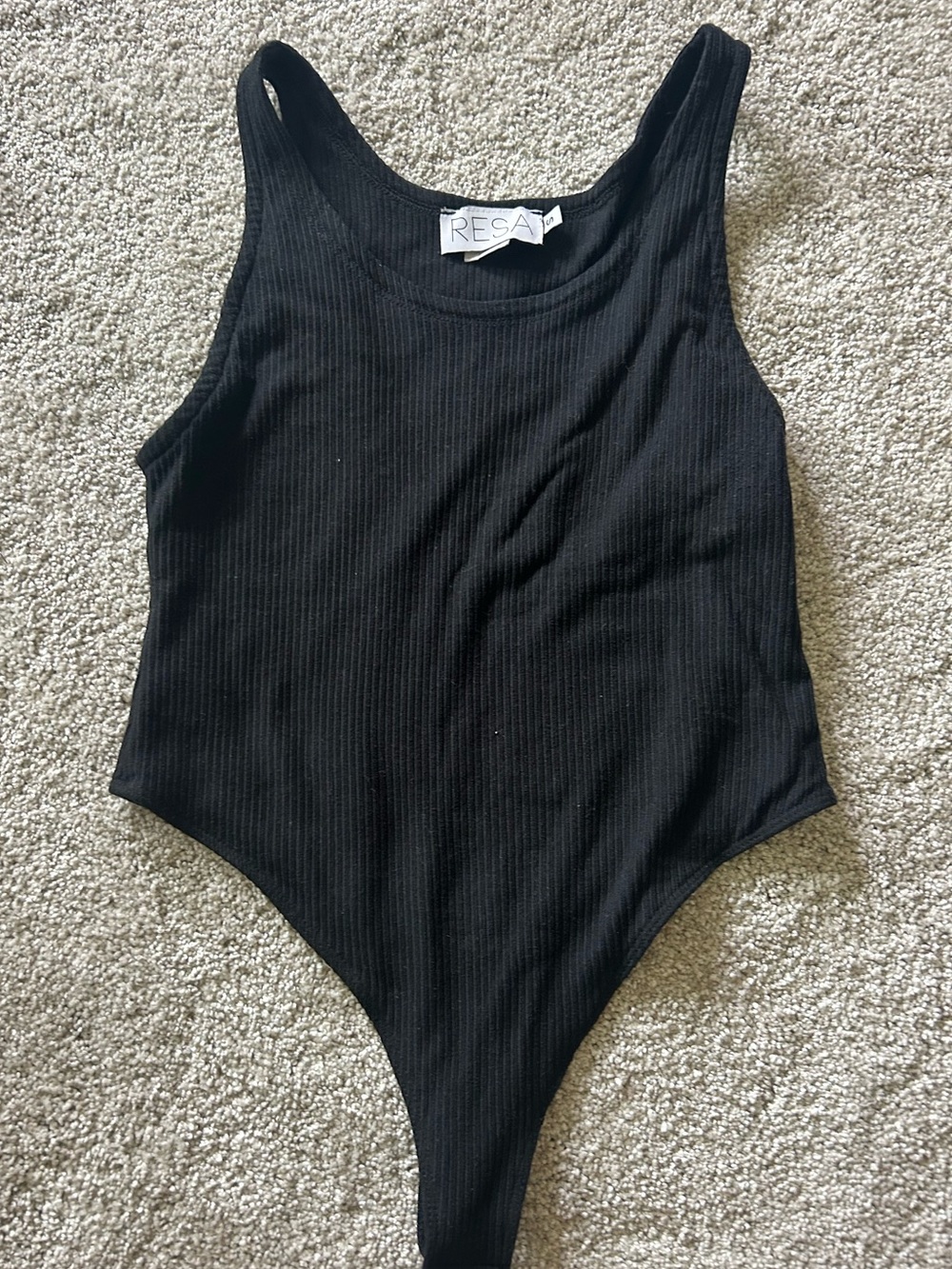 RESA Black Ribbed bodysuit